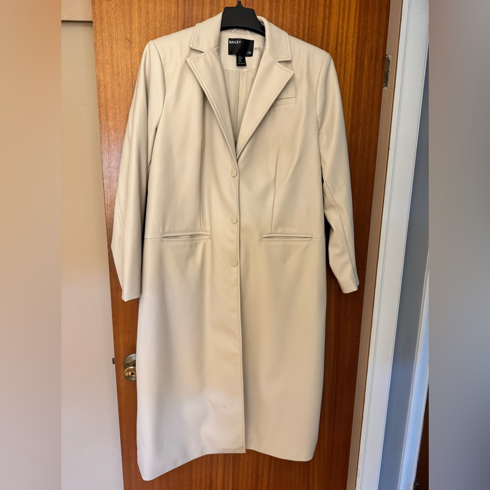 Bailey 44 Elegant Faux Leather Trench Coat